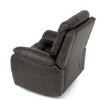 Polohovací křeslo, elektrické zabudované ovládání, hnědá, látka vintage, TV-4094 COF3