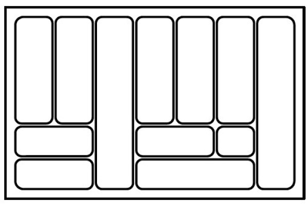 Poli příborník do zásuvky 800 Comfort barva: bílá
