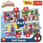 Trefl Puzzle Spidey a jeho úžasní přátelé 4v1 (12,15,20,24 dílků) - Trefl