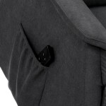 TV a relaxační křeslo s elektrickým ovládáním, potah šedá látka, 2 motory 240V/2