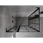 MEXEN/S - Mist L Duo sprchový kout dveře křídlové 120 x 95, černá dekor, černá 8A4L-120L-095P-70-77