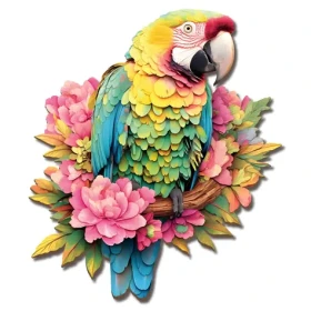 2KIDS TOYS Dřevěné puzzle Papoušek