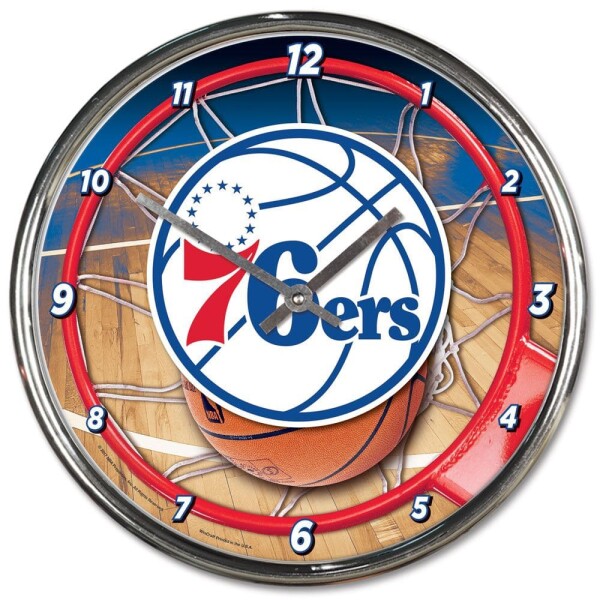 Hodiny Philadelphia 76ers NBA WinCraft Chrome