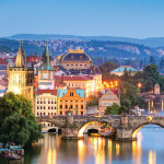 Nástěnný poznámkový kalendář 2026 NOTIQUE - Praha, 30 x 30 cm