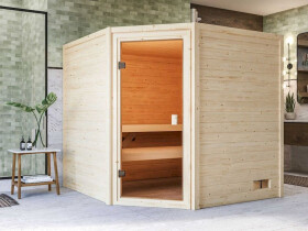 Domácí finská sauna (6174) Karibu Tilda, rozměry š. 195 × h. 195 × v. 187 cm