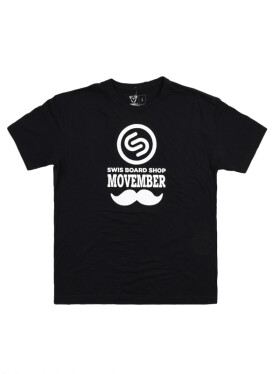 SWIS-SHOP Movember SWIS black pánské tričko s krátkým rukávem - M