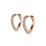 Elenys stříbrné pozlacené náušnice s krystaly Swarovski® 18K růžové zlato