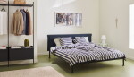 HAY Povlečení na polštář Été Midnight Blue/Light Grey 50 × 60 cm, modrá barva, textil