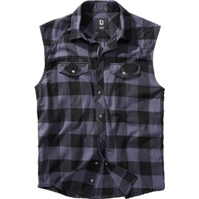 Brandit Košile Checkshirt Sleeveless černá