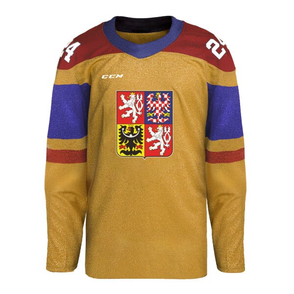 Zlatý dres české hokejové reprezentace Roman Červenka #10 MISTŘI 2024 CCM Fandres replica Velikost: