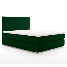 Čalouněná postel Lara 180x200, zelená, vč. matrace a topperu