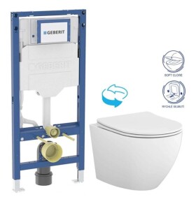 GEBERIT Duofix bez tlačítka + WC CERSANIT DESSE VORTEX /VÍROVÉ SPLACH/ + SEDÁTKO 111.300.00.6 ES1