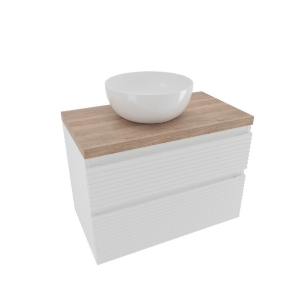 Koupelnová skříňka 2 zásuvková s krycí deskou Naturel Savona 78x53x44,8 cm bílá lesk SAVONA280BIDDH SAVONA280BIDDH