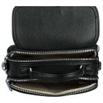 Trendy dámská koženková crossbody kabelka Badamia, černá