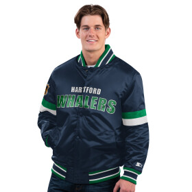 Starter Pánská bunda Hartford Whalers NHL Vintage Dive Play Varsity Satin Jacket Velikost: S