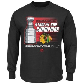 Majestic Pánské Tričko Chicago Blackhawks 2015 Stanley Cup Champions Natural Hatty Triple Peak dlouhý rukáv Velikost: