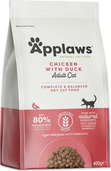 Applaws Adult kuře a kachna 400 g / Granule pro kočky / bez obilovin / hypoalergenní (033-4104)