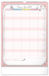 Nástěnný kalendář 2027 Notique Rodinný plánovací Hello Kitty XL, 33 x 46 cm