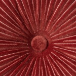 HK living Dekorativní sametový polštář Burgundy Ø 35 cm, červená barva, textil