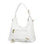 Stylová dámská háčkovaná kabelka Coveri Luna, bílá