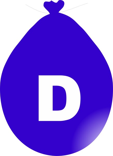 Balónek písmeno D modré balonky.cz Balónek písmeno D modré balonky.cz