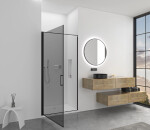 CERANO - Sprchové otočné dveře Porte L/P - 8 mm - černá matná, grafitové sklo - 80x195 CER-8050BD7248