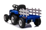 Mamido Elektrický traktor s vlečkou Blow modrý