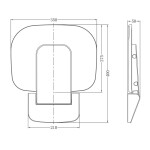 Mereo Sedátko do sprchy, duroplast, černé CSS121B