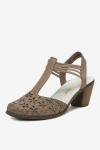 Sandály Rieker 40966-64 Přírodní kůže (useň) - Lícová