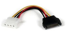 StarTech SATA - Molex napájecí adaptér černá / Adaptér / SATA 15-pin - Molex 4-pin (LP4SATAFM6IN)
