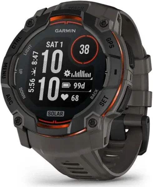 Garmin Instinct 3 Solar 50mm černá / Chytré hodinky / GPS / BT / 10 ATM / solární dobíjení (753759339524)