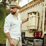 Bushman Pánská lněná košile Vaal, bílá XXXL