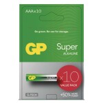 GP Alkalická baterie Super AAA (LR03) 10ks (B0111G)