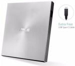 ASUS SDRW-08U9M-U vypalovačka / slim / USB 2.0 / USB-C / stříbrná (90DD02A2-M29000)