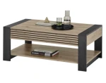 Konferenční stolek se šuplíkem Felipe, dub artisan/černý