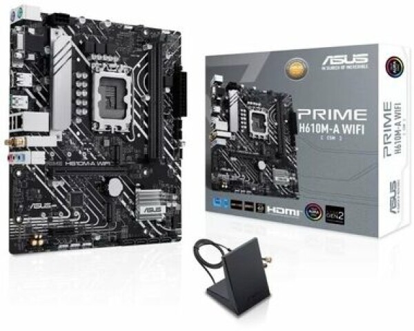 ASUS PRIME H610M-A WIFI / H610 / LGA 1700 / 2x DDR5 / 1x PCIEx16 / 1x GLAN / WIFI / mATX (90MB1G00-M0EAY0)