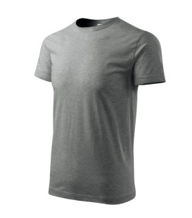 Basic tričko pánské tmavě šedý melír 2XL