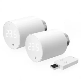 Shelly BLU TRV termostatická hlavice (2ks) + BLU Gateway Gen. 3 bílá / 2x Chytrá termostatická hlavice + BT Gateway (3800235268322)