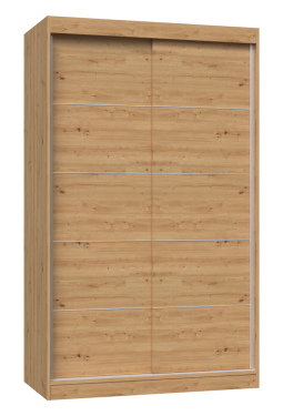 FRONTI Šatní skříň IGA 120 dub artisan s ozdobnou lištou 13355