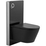 CERANO - Splachovací modul pro WC závěsné - předstěnová instalace - černá matná - 48,3x100 CER-654037