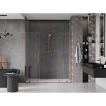 MEXEN/S - Velar Duo posuvné sprchové dveře 180, transparent, růžové zlato 871-180-000-02-60