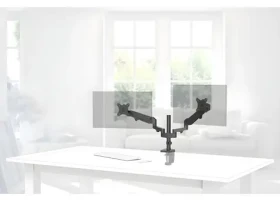 Hama Premium stolní držák 2 monitorů / Držák monitoru / 13"-32" / 2 ramena / VESA 75x75/100x100 (118498)