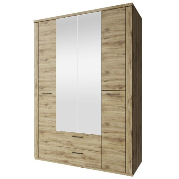ARTEN (NANO Systems s.r.o.) Skříň se zrcadlem DOORSET-4D2S (Dub navarra)