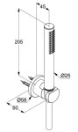 KLUDI - Nova Fonte Set sprchové hlavice, držáku a hadice, matná bílá 2085053-15