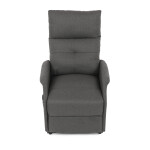 Křeslo polohovací, eletrické, šedá látka.