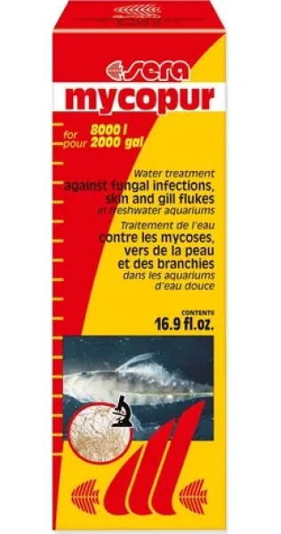 Sera Mycopur 500 ml / Léčivo pro akvarijní ryby / proti plísním, kožním a žaberním červům (J1-02260)