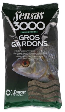 Sensas Krmení 3000 Gros Gardons Noire Fine Mouture (velká plotice černá jemná) 1kg,Sensas Krmení 3000 Gros Gardons Noire Fine Mouture (velká plotice č