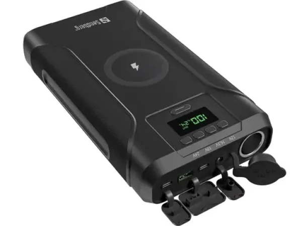 Sandberg Survivor Powerbanka 7v1 černá / 76800mAh / PD 100W / svítilna / 2x USB-C 1x USB-A 1x DC (421-15)