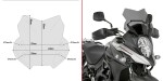 D3112B plexi kouřové Suzuki DL 650 V-Strom (17-24), vxš300x420 mm