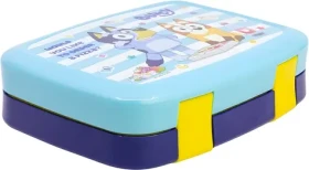 STOR Box na svačinu Bluey / Box na svačinu / 4 přihrádky / Plast / Bez BPA (50690)